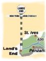 ca. 12 miles syd for Penzance, hvor vi boede et par dage.