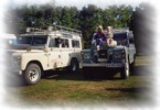 Kjell og Brittas 109" og datter og vores 109" og Kia......
